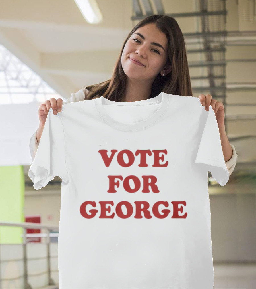 Vote For George Kittle Red Vintage Campaign Style T-Shirt