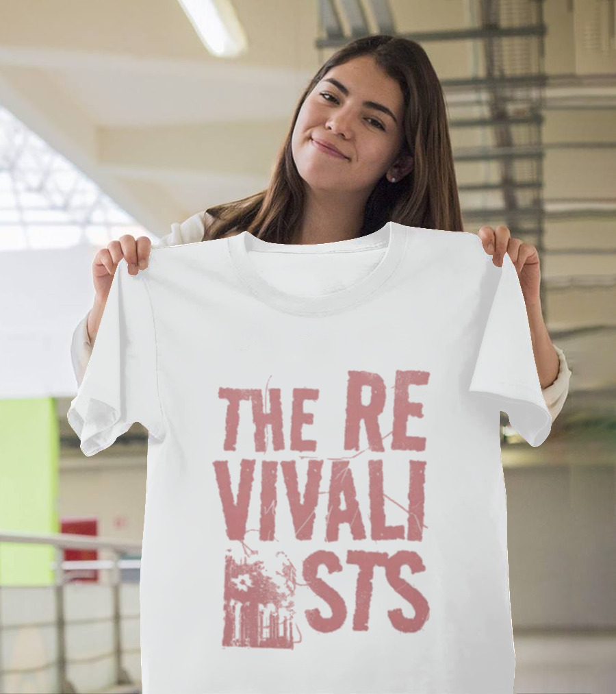 The Revivalists Bold Block Text With Building Outline T-Shirt
