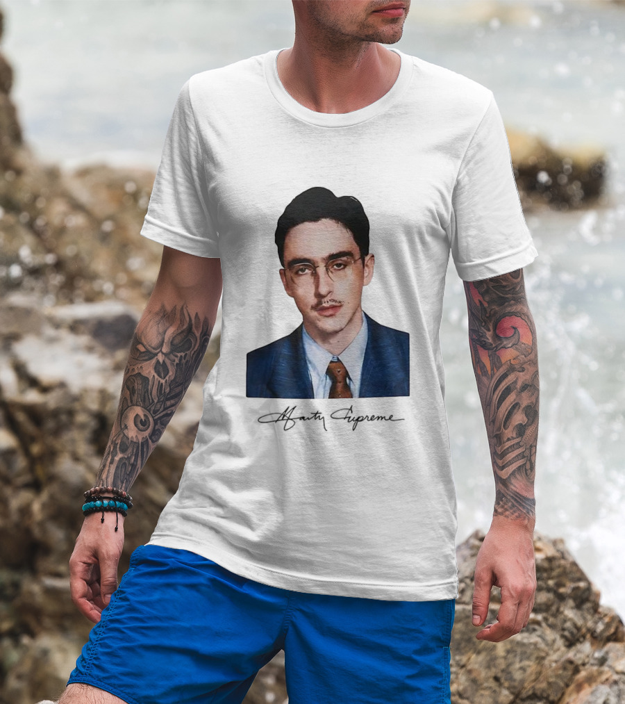 Timothee Chalamet Marty Signature Portrait Vintage Style T-Shirt