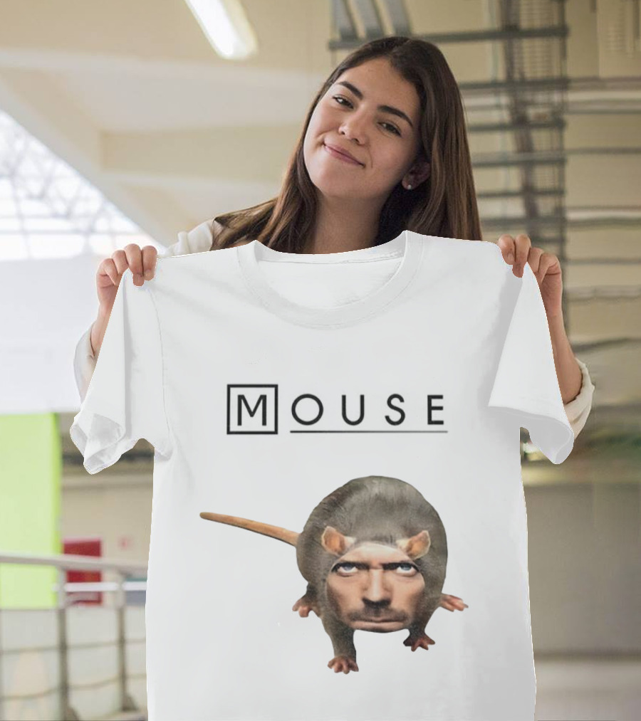 Hugh Laurie Dr. Gregory House Mouse Mashup Meme T-Shirt