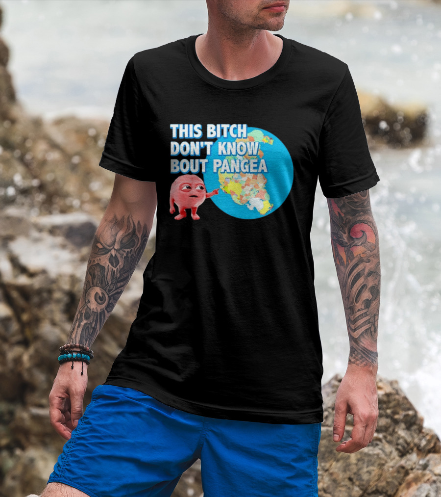 This Bitch Don't Know Bout Pangea Brain Meme Map T-Shirt