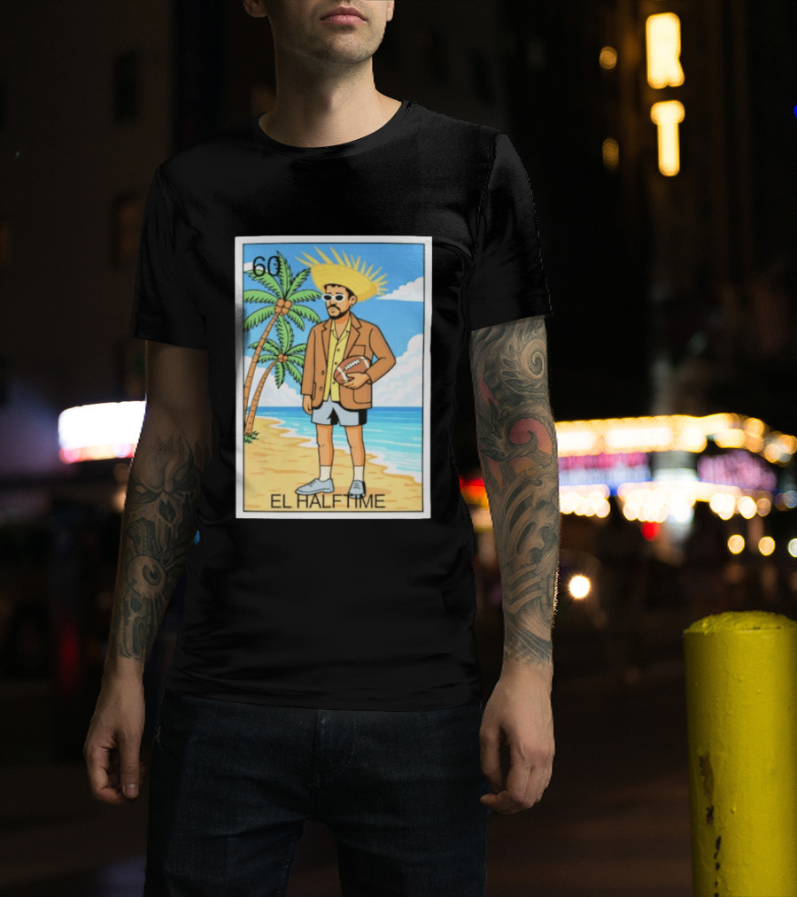 El Halftime 60 Beach Football Guy T-Shirt