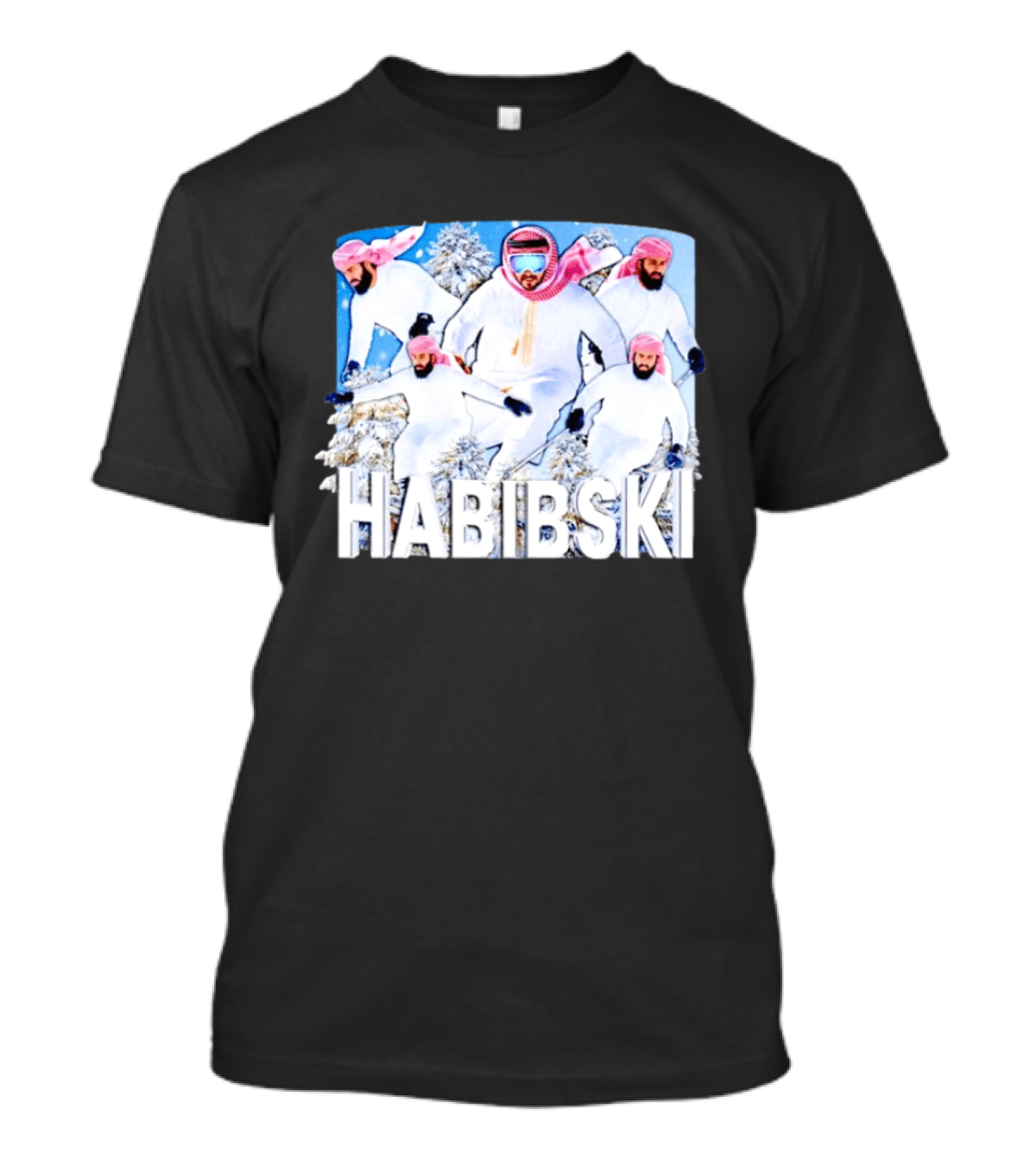 Habibski Habibi Skiing Adventure Winter Fun T-Shirt