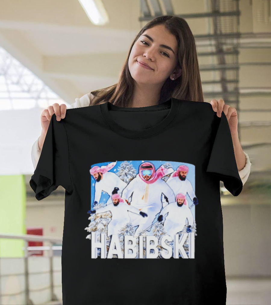 Habibski Habibi Skiing Adventure Winter Fun T-Shirt