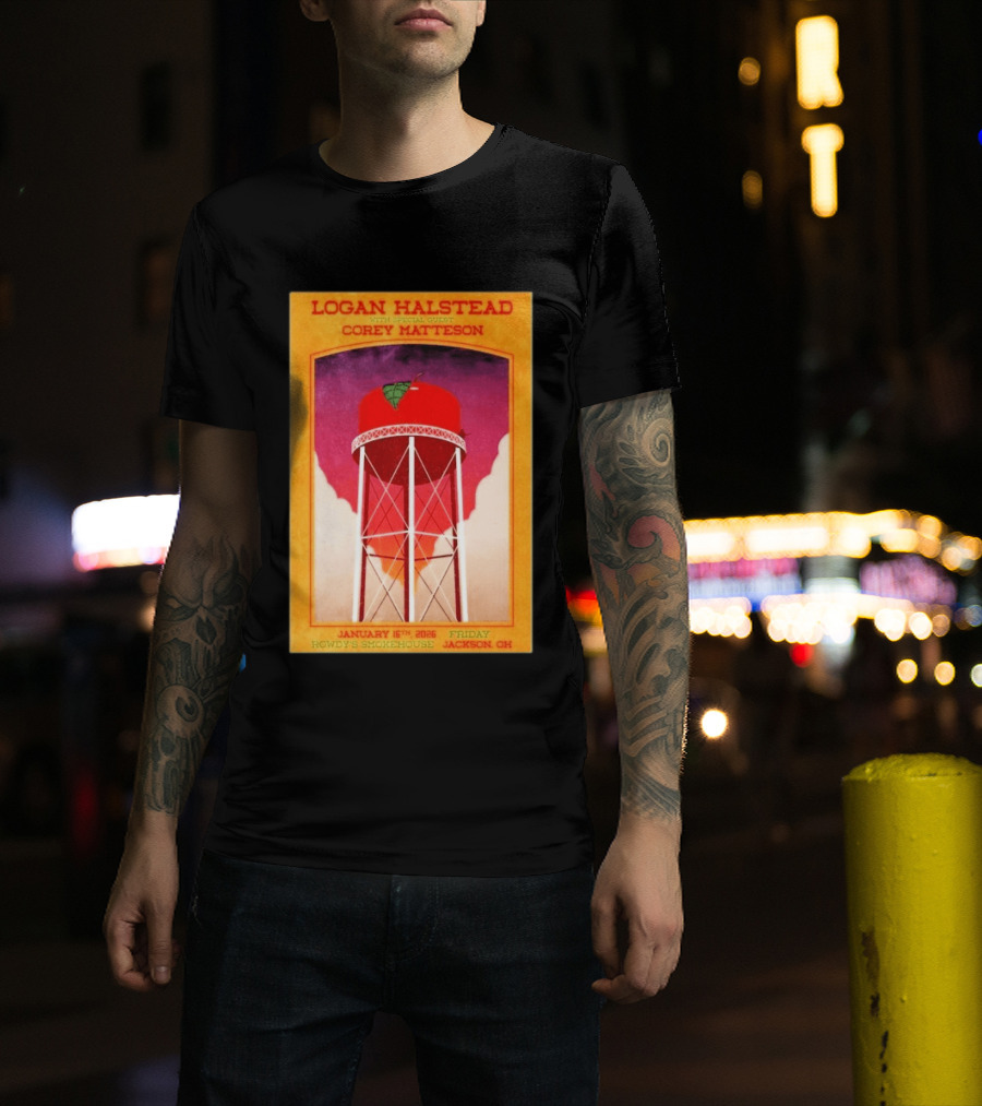 Logan Halstead Corey Matteson Rowdy's Smokehouse Jackson Ohio January 16 2026 T-Shirt