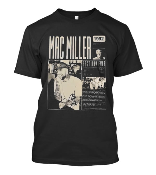 Mac Miller Best Day Ever 1992 Newspaper T-Shirt
