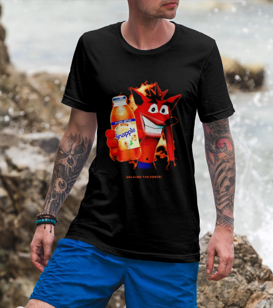 Crash Bandicoot Holding Snapple Retro 90s T-Shirt