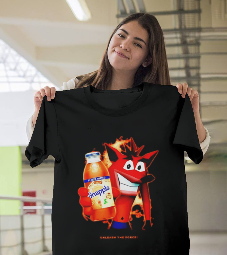 Crash Bandicoot Holding Snapple Retro 90s T-Shirt