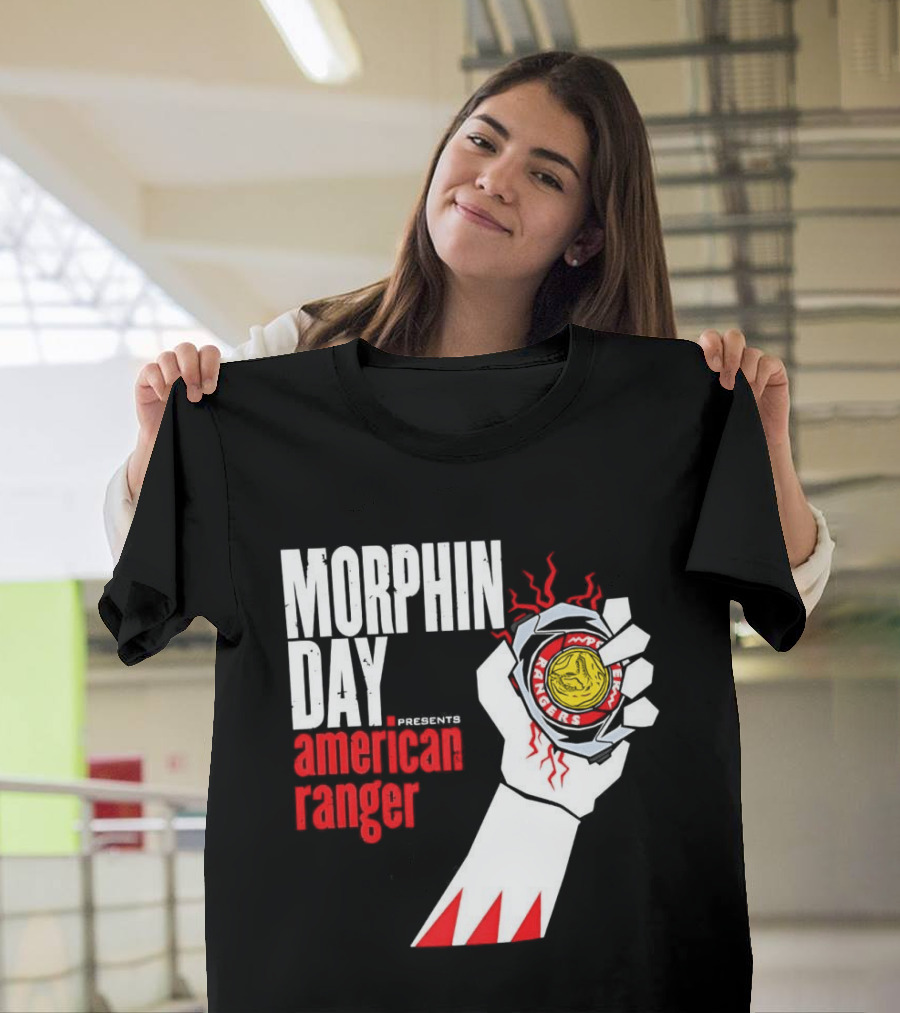 Power Rangers Morphin Day Presents American Ranger Power Coin Action T-Shirt