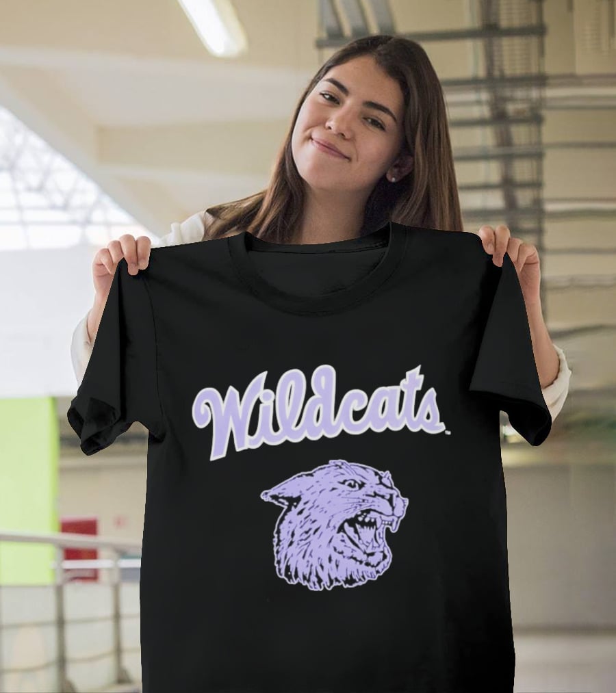 Wildcats Wildcat Head Purple T-Shirt