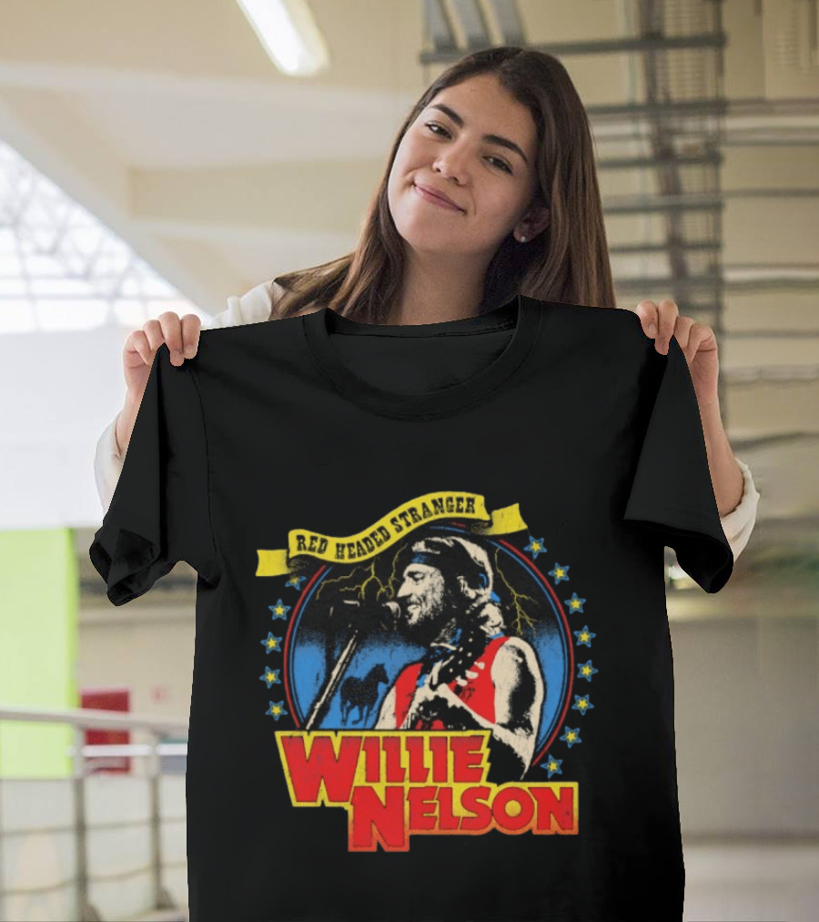 Red Headed Stranger Willie Nelson Vintage Country Music Legend T-Shirt