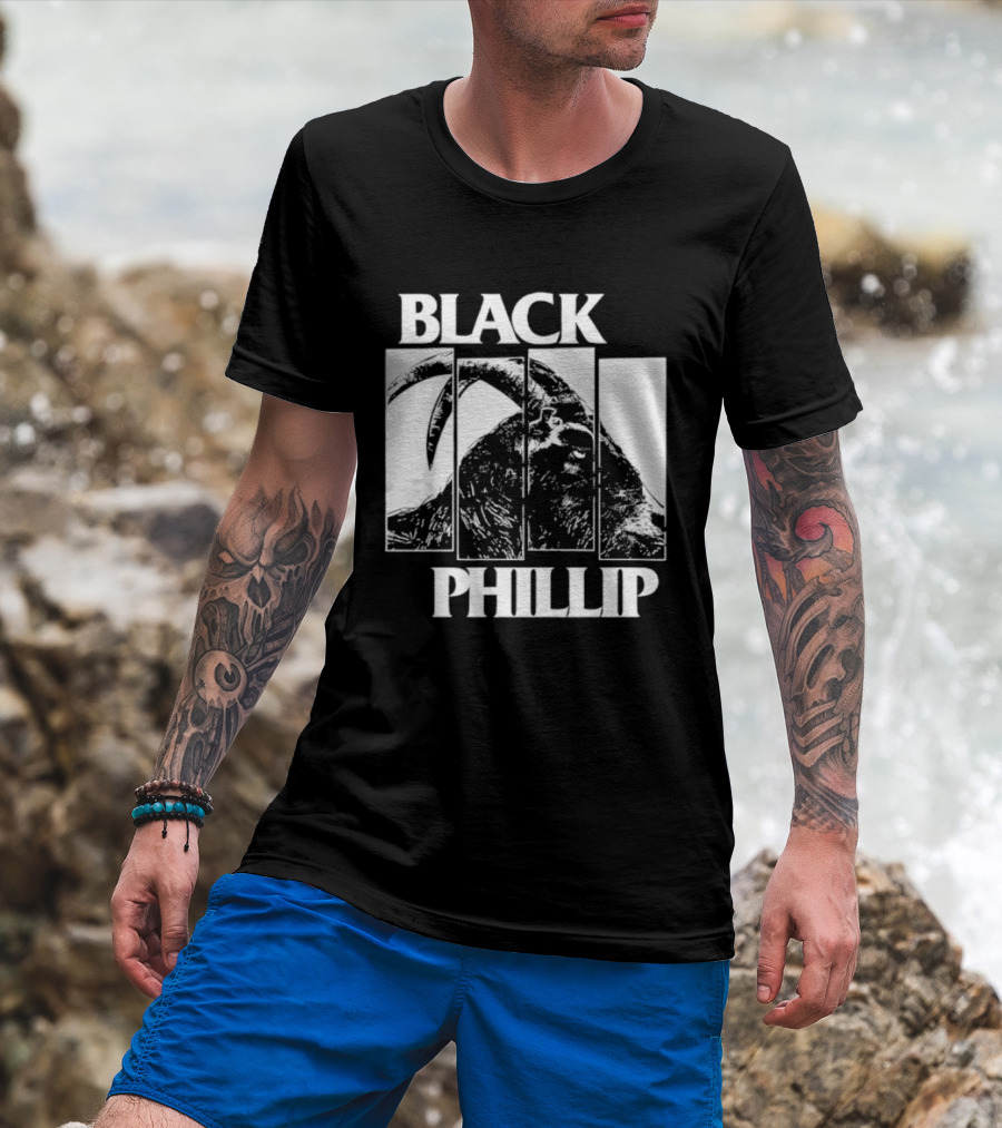Black Phillip The Witch Goat Black Flag T-Shirt