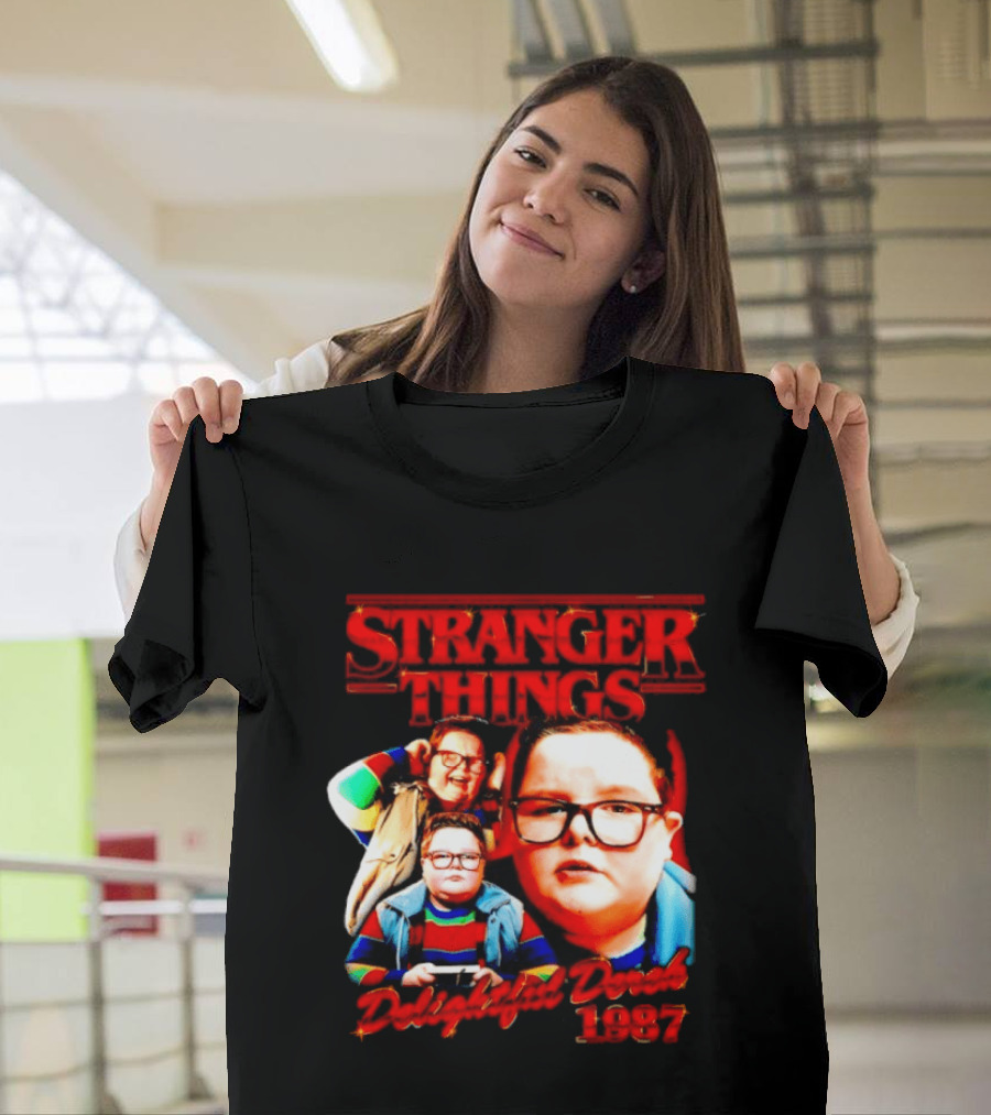 Stranger Things Delightful Derek 1987 Collage Montage T-Shirt