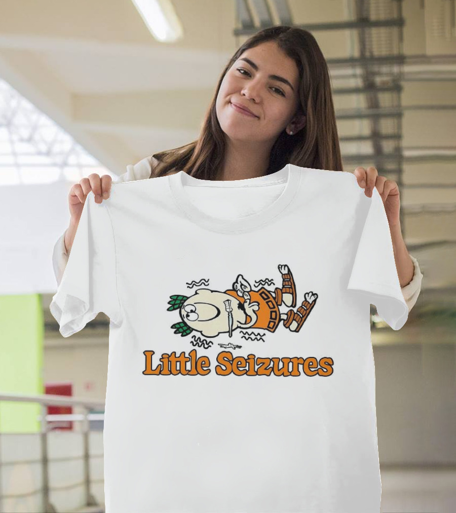 Little Seizures Cartoon Comic Style Pizza T-Shirt