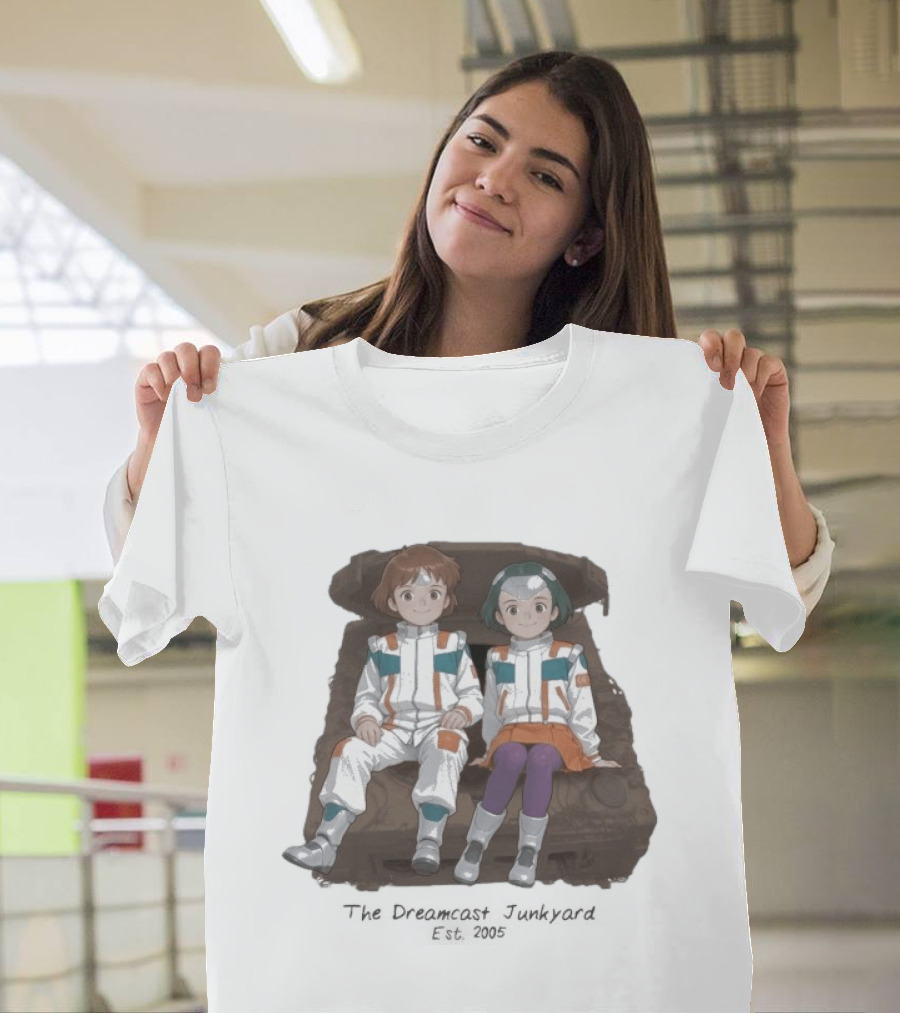 The DC Junkyard X Tez Okano JunkyardGaGa Est 2005 Kids In Spacesuits Sitting On Tank T-Shirt