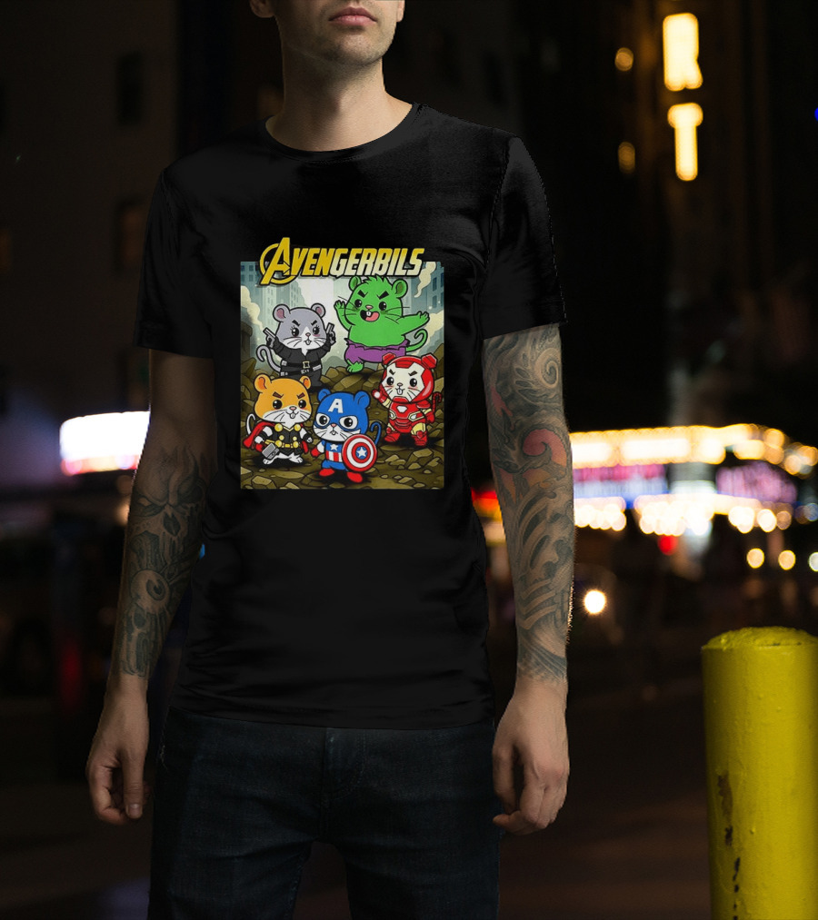 Avengerbils Gerbil Avengers Crossover With Iconic Heroes T-Shirt
