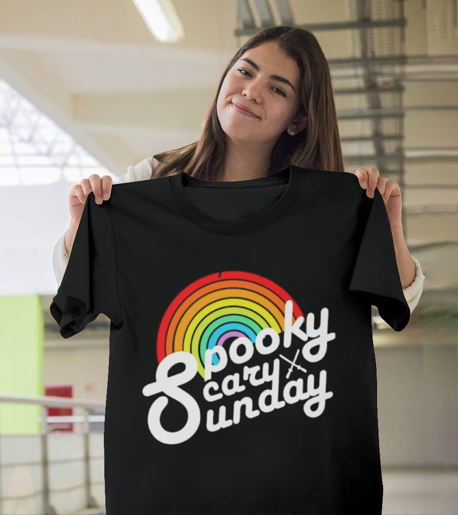 Coryxkenshin Spooky Scary Sunday Rainbow T-Shirt