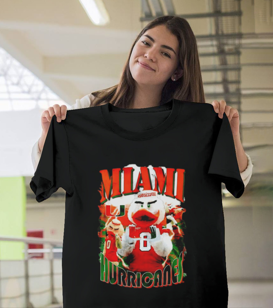 Miami Hurricanes Sebastian The Ibis Orange U Fan Gear T-Shirt