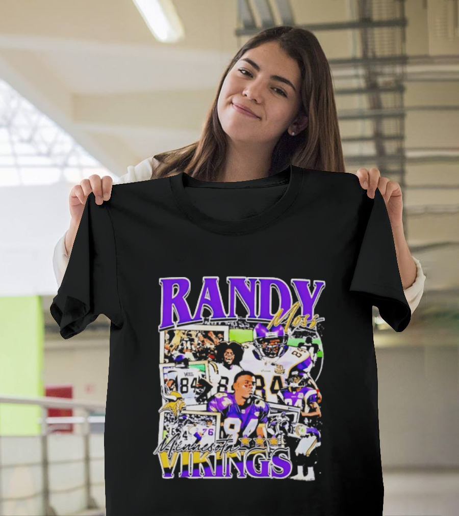Randy Moss Minnesota Vikings 84 Star Legend NFL Football T-Shirt