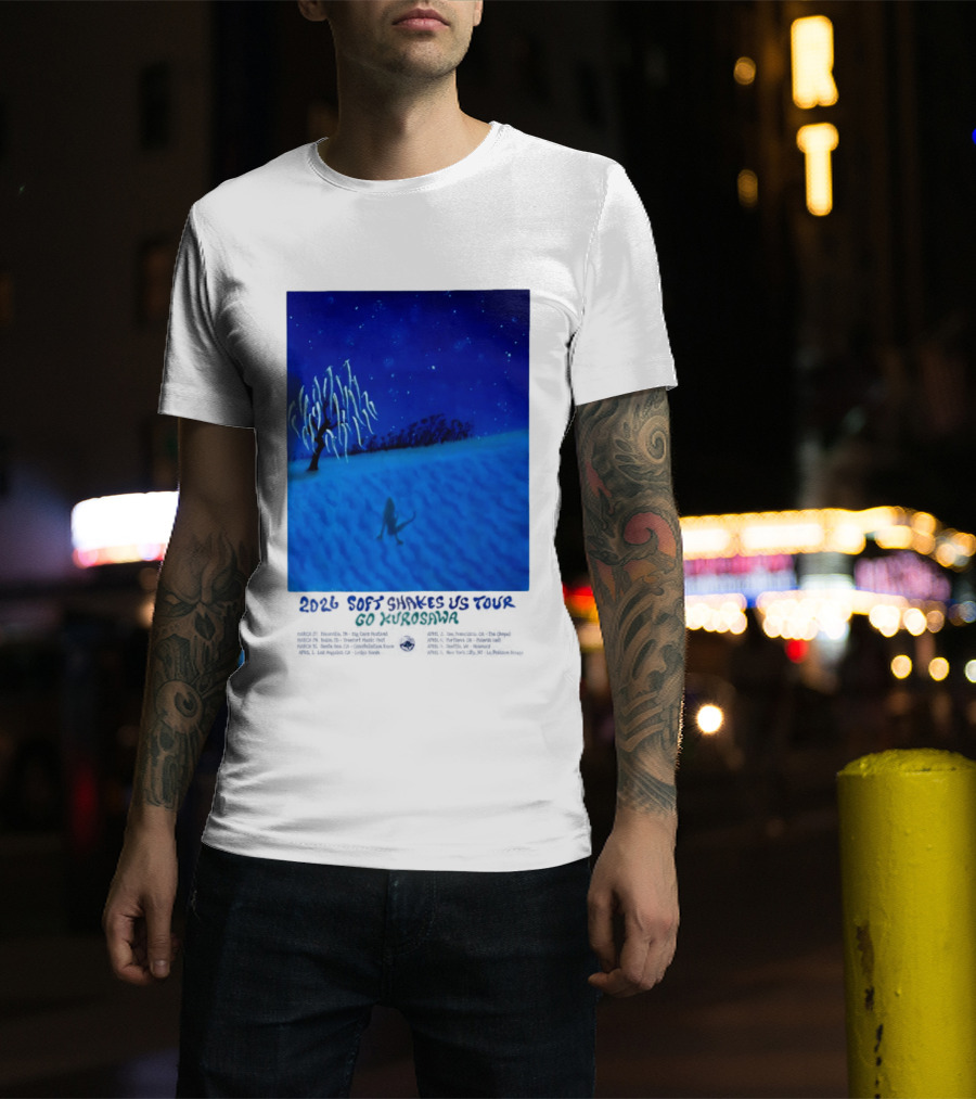 Kikagaku Moyo 2026 Soft Shakes US Tour Goshodaira Night Scene T-Shirt