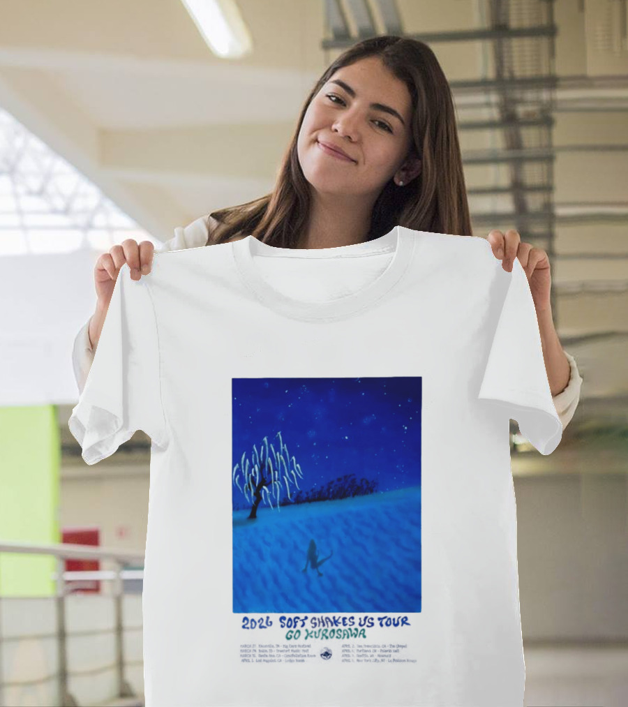 Kikagaku Moyo 2026 Soft Shakes US Tour Goshodaira Night Scene T-Shirt