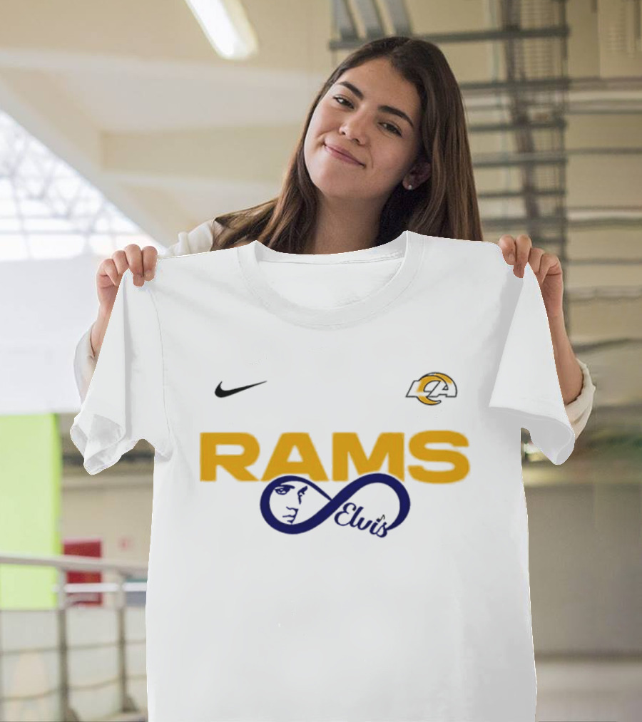 Nike Los Angeles Rams LA Logo Elvis Presley Fans T-Shirt