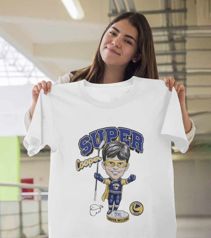 Super Cooper Williams Saskatoon Blades Bobblehead T-Shirt
