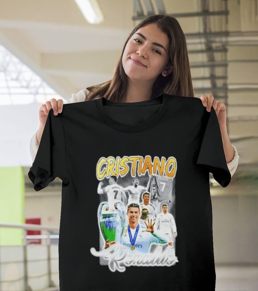 Cristiano Ronaldo 7 Real Madrid UEFA Champions League T-Shirt