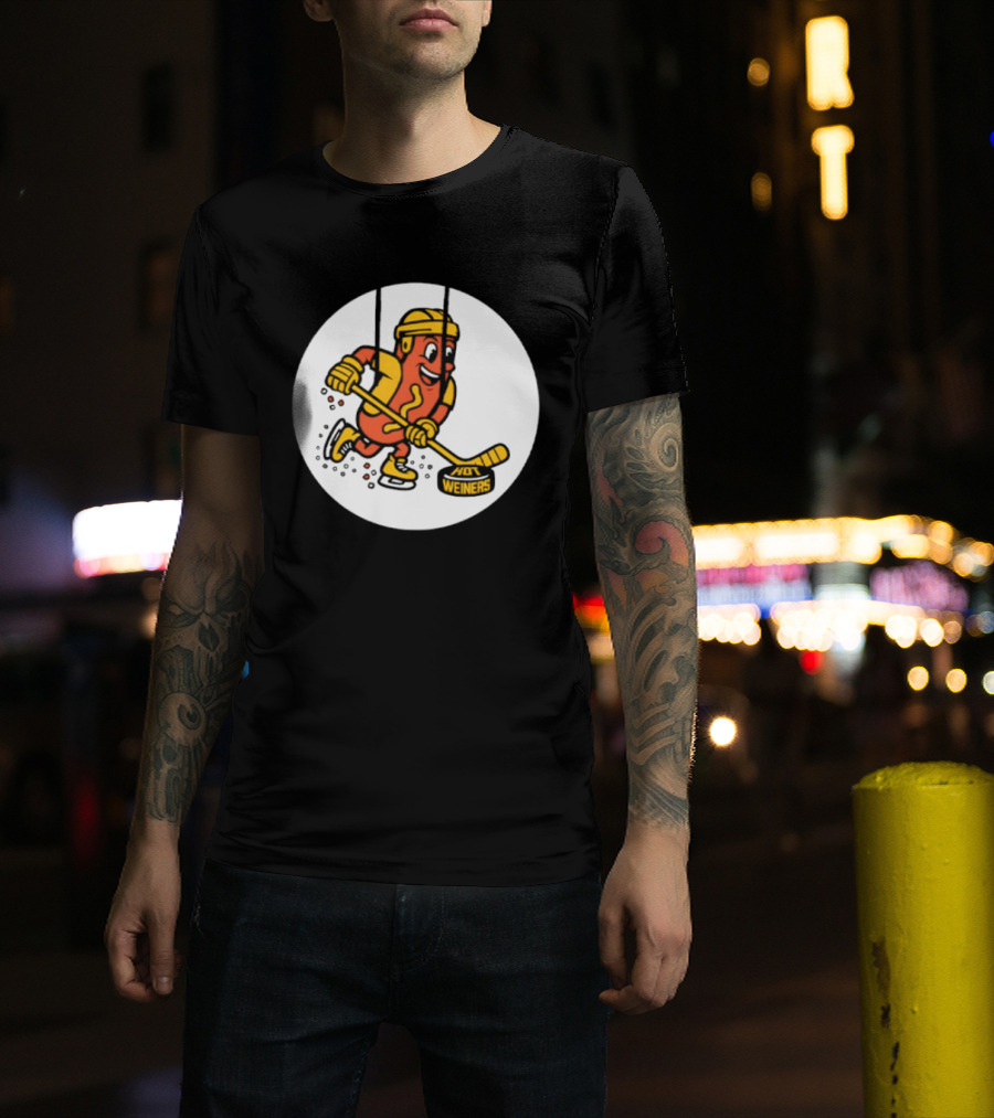 Providence Bruins Hot Dog Hockey Wieners Fun Sports T-Shirt