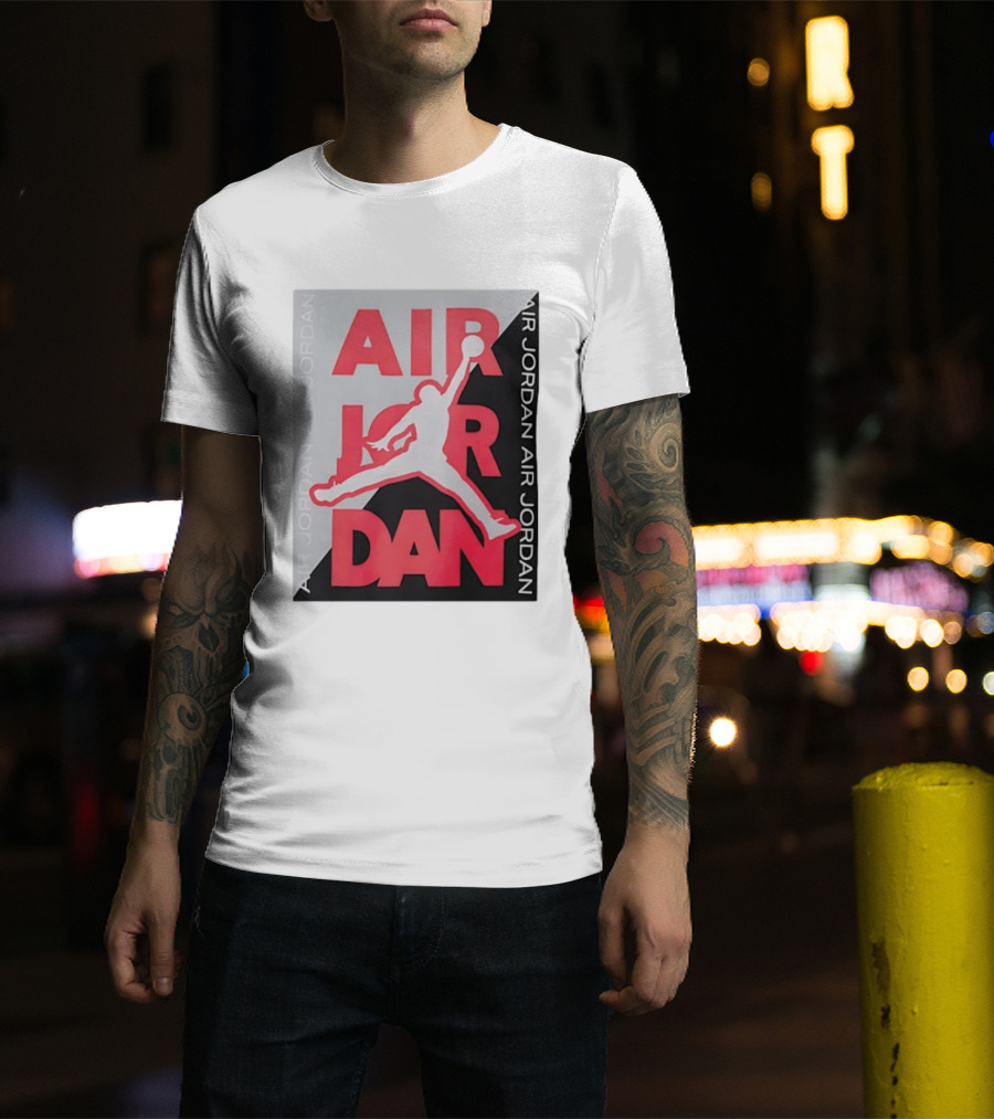 Air Jordan Repeat Jump Silhouette Red And Black T-Shirt