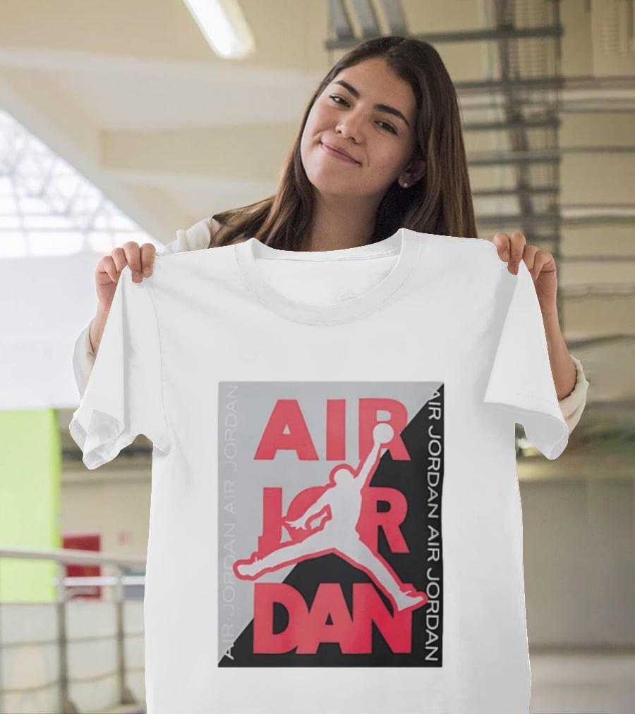 Air Jordan Repeat Jump Silhouette Red And Black T-Shirt