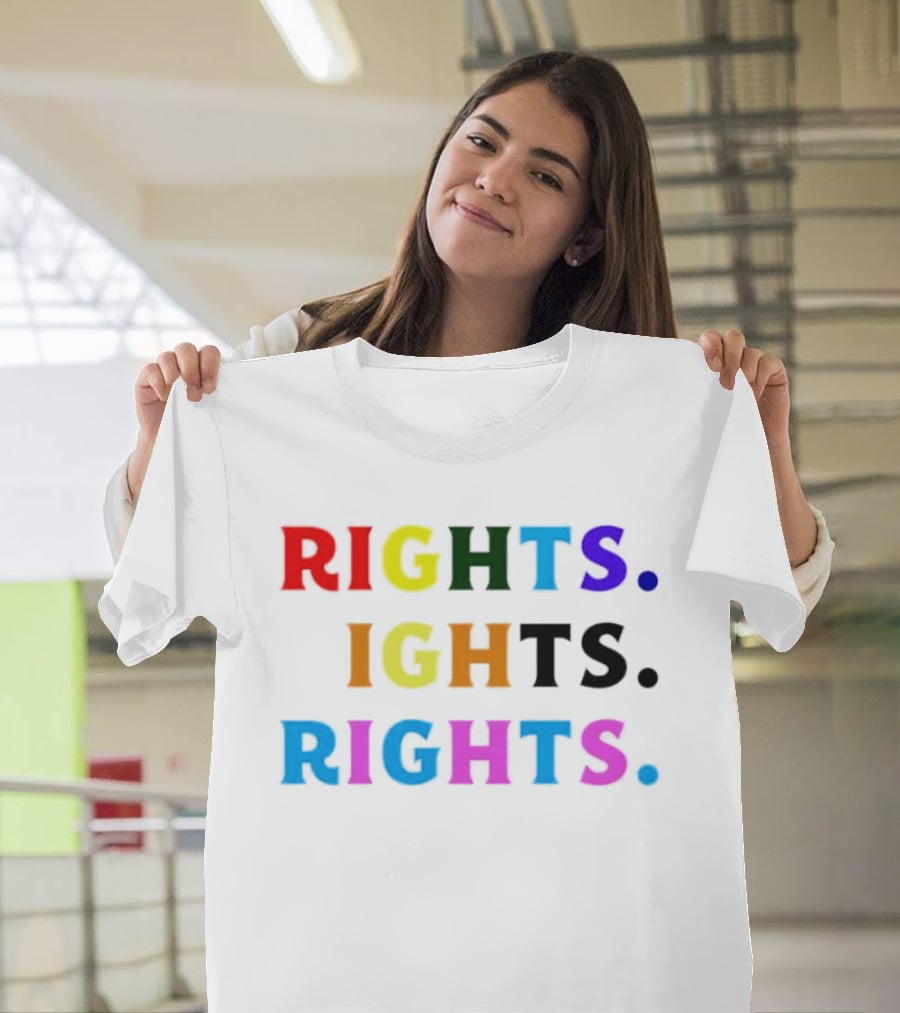LGBT Rights Rights Rights Rainbow Pride T-Shirt
