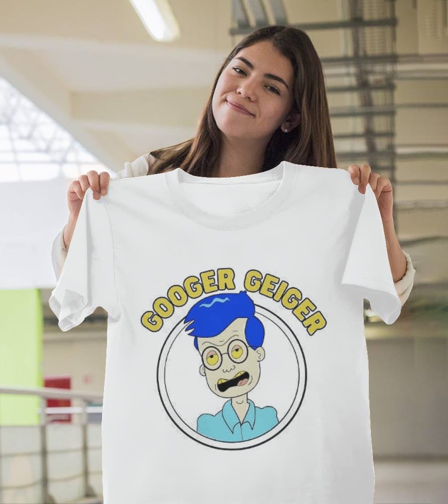 Mission Hill Googer Geiger Character Blue Hair Glasses T-Shirt