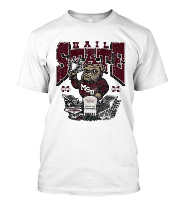 Hail State MSU Mississippi State Bulldogs Stadium Cowbell T-Shirt
