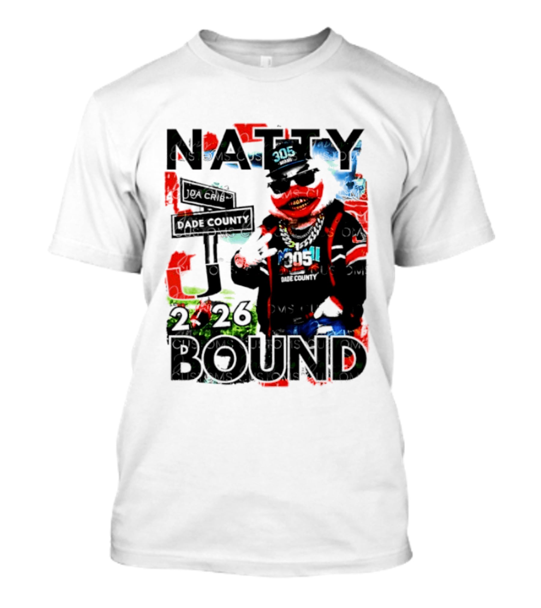 Natty Bound 2026 Miami Hurricanes Sebastian The Ibis Dade County Da Crib 305 T-Shirt