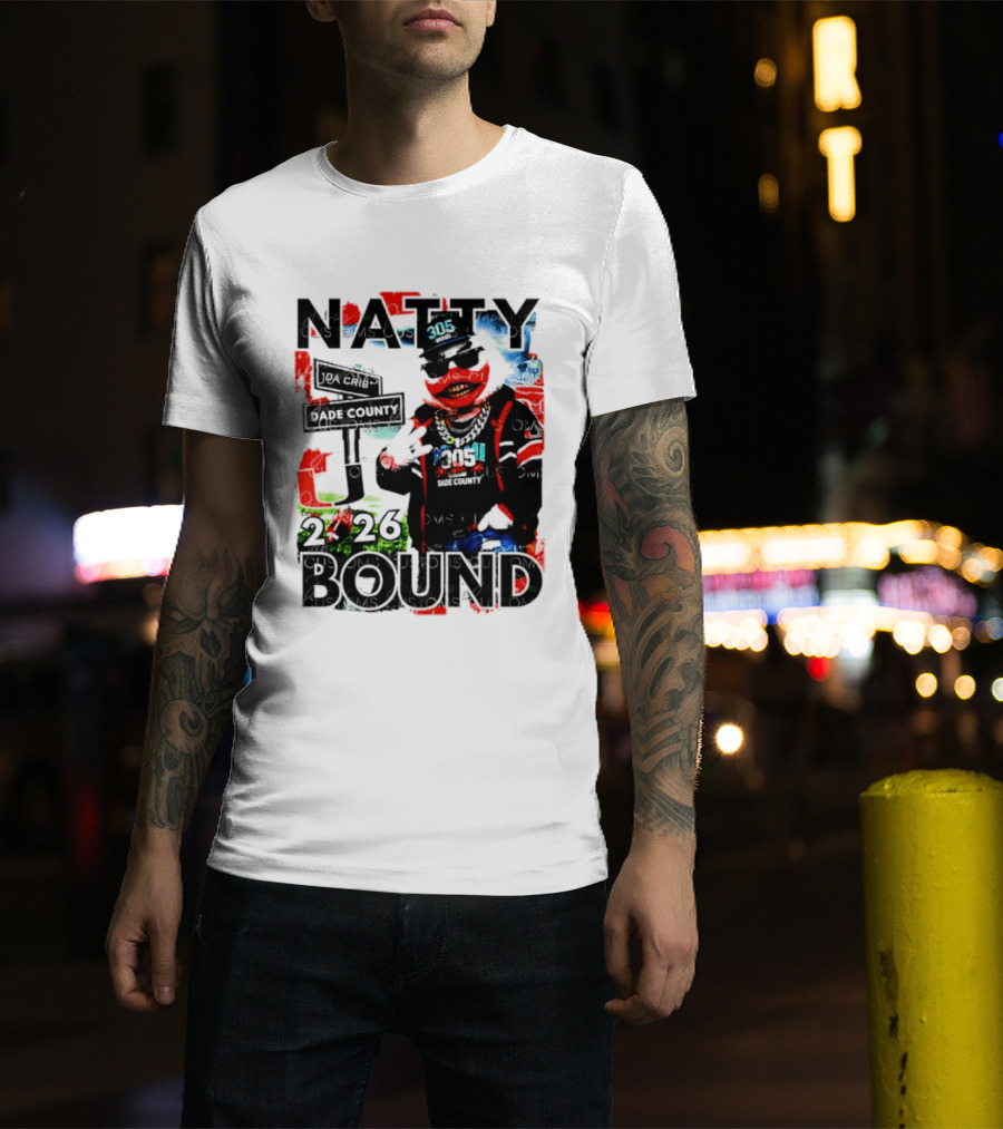 Natty Bound 2026 Miami Hurricanes Sebastian The Ibis Dade County Da Crib 305 T-Shirt