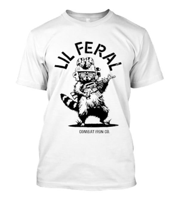 Lil Feral Combat Iron Raccoon Street Rat Society T-Shirt