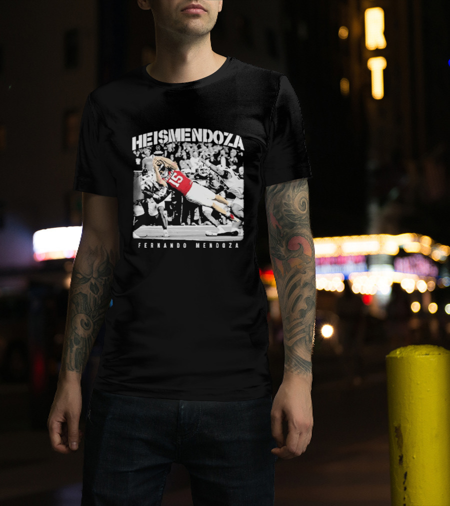HEISMENDOZA Fernando Mendoza Football Diving Catch T-Shirt
