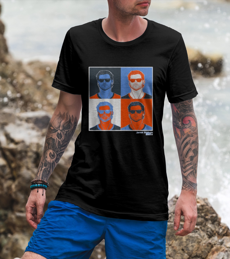 Jarrett Stidham Pop Art Style Sunglasses Quadrant T-Shirt