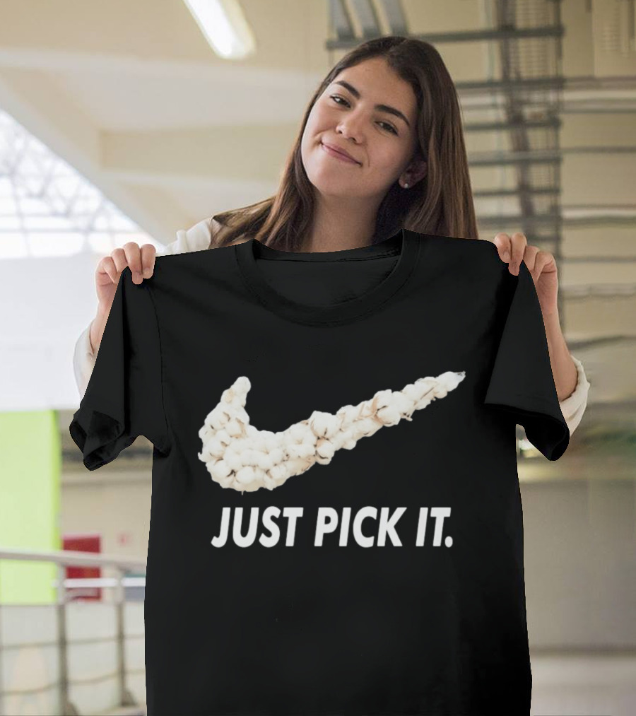 JUST PICK IT Cotton Swoosh T-Shirt