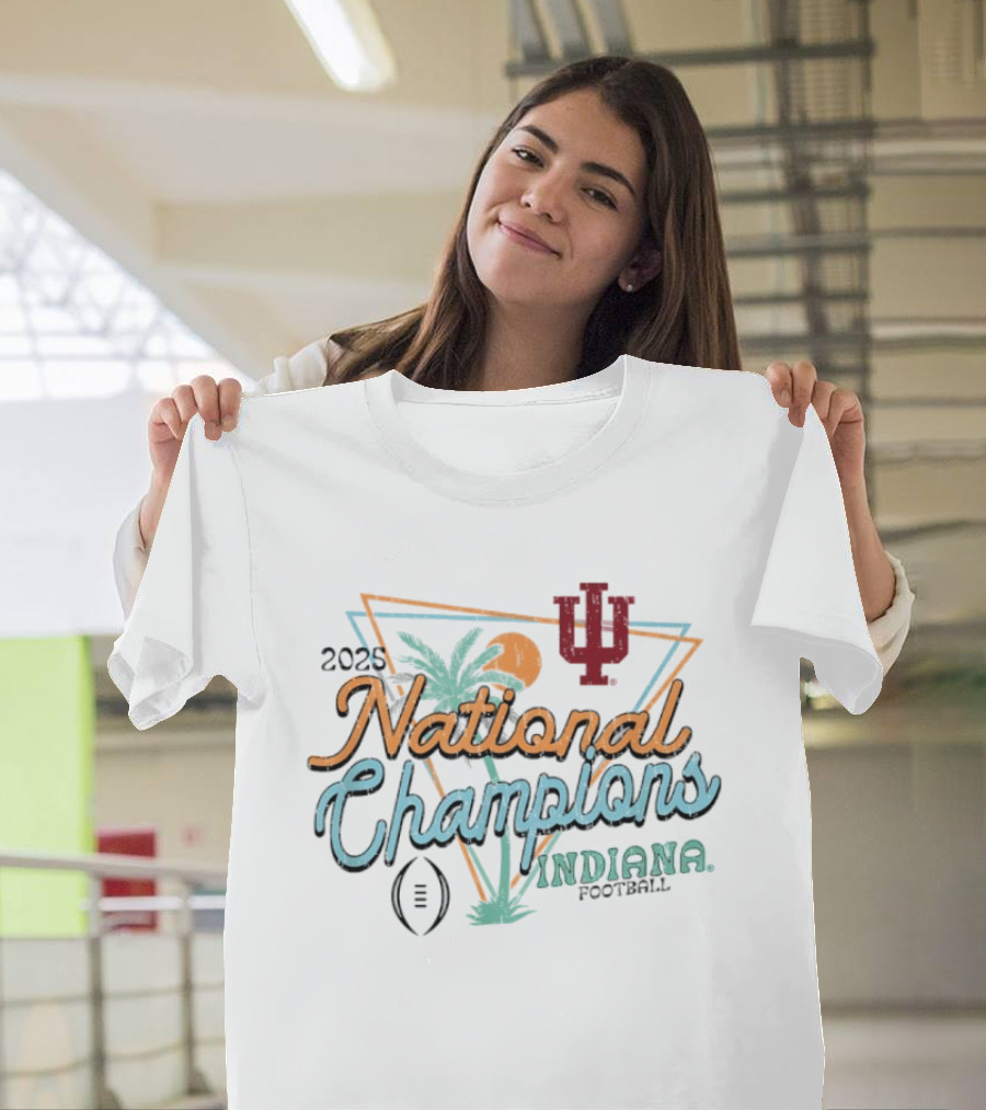 Indiana Hoosiers 2025 National Champions Football Pastel T-Shirt