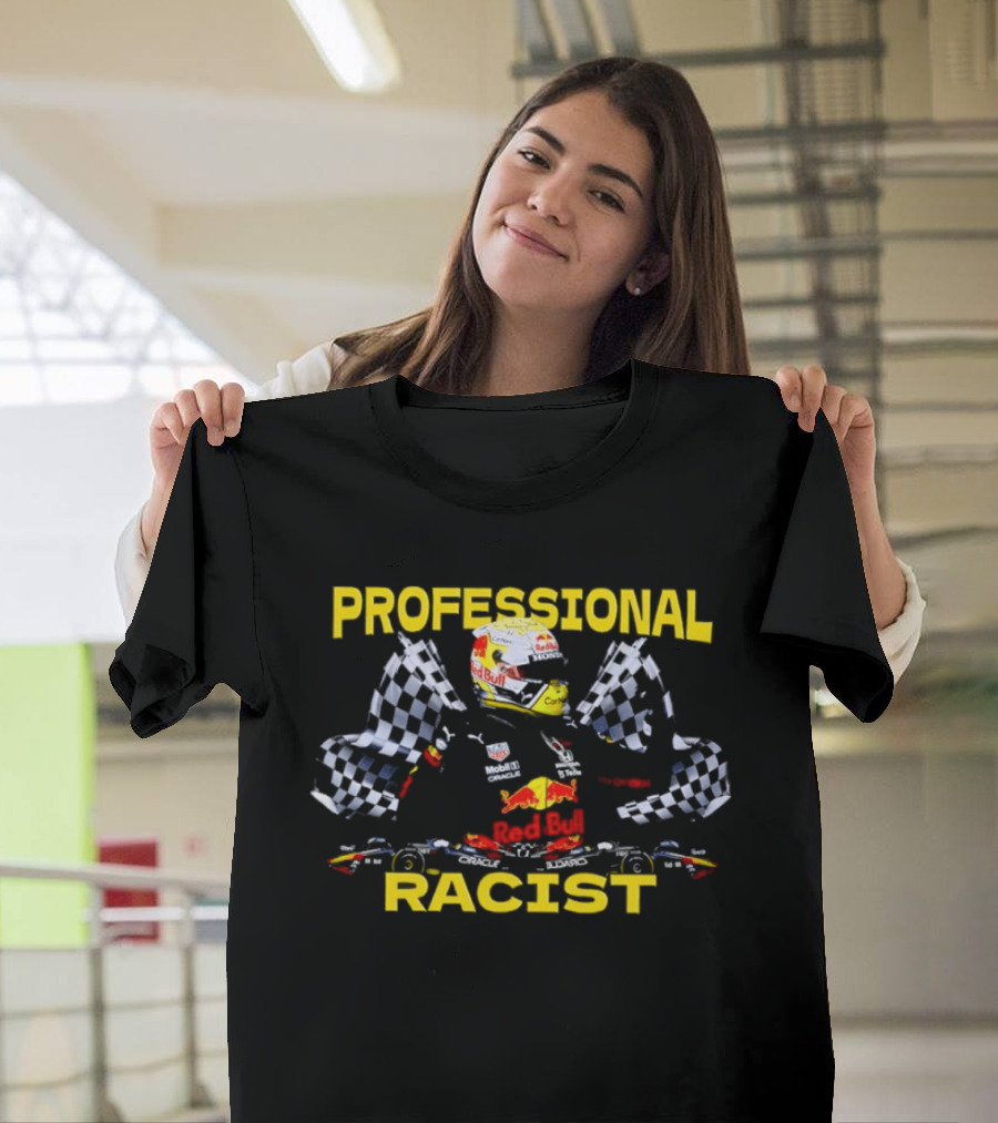 Max Verstappen Red Bull Professional Racer With Checkered Flags T-Shirt