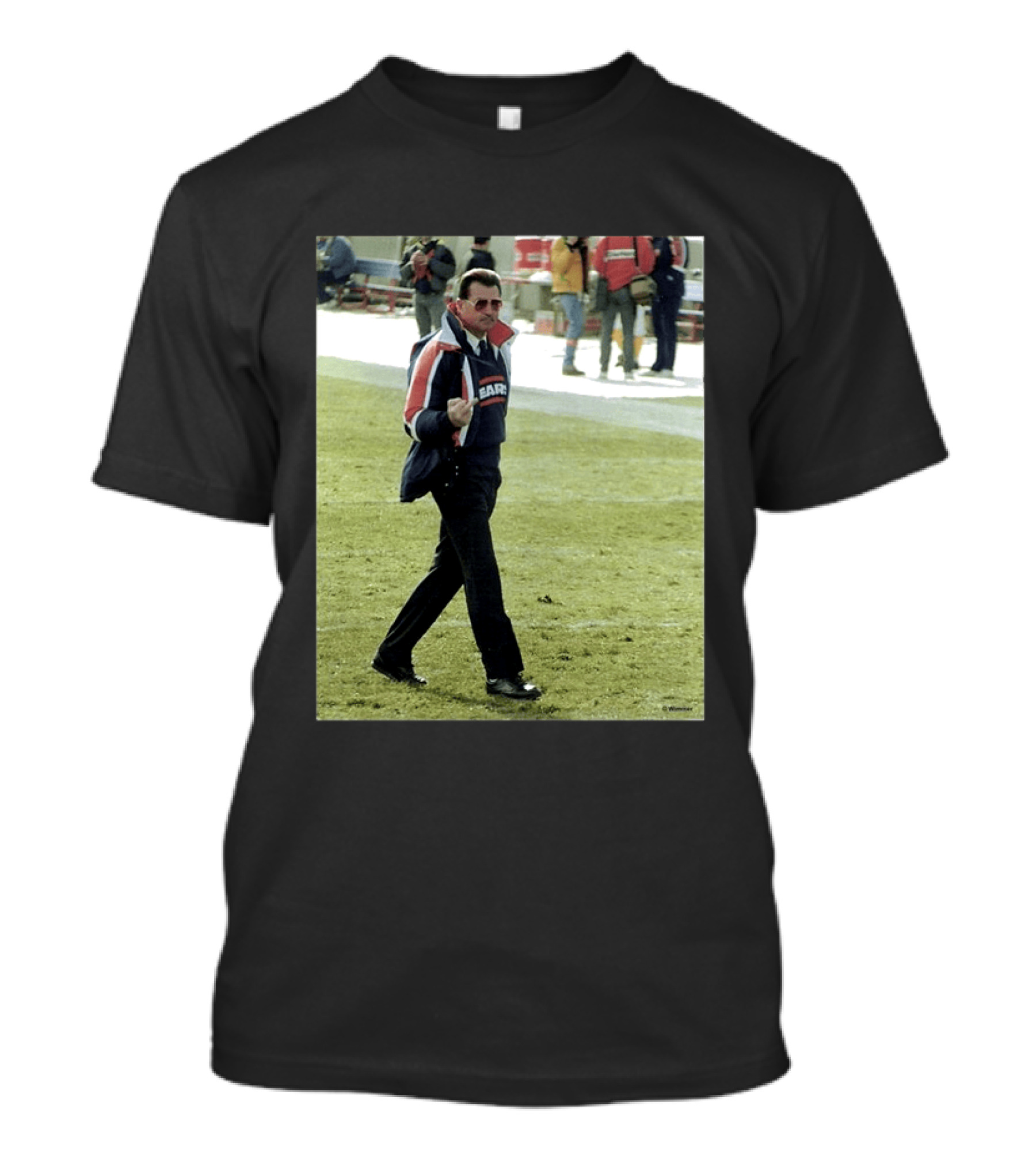 Chicago Bears Mike Ditka Da Coach Middle Finger Meme T-Shirt