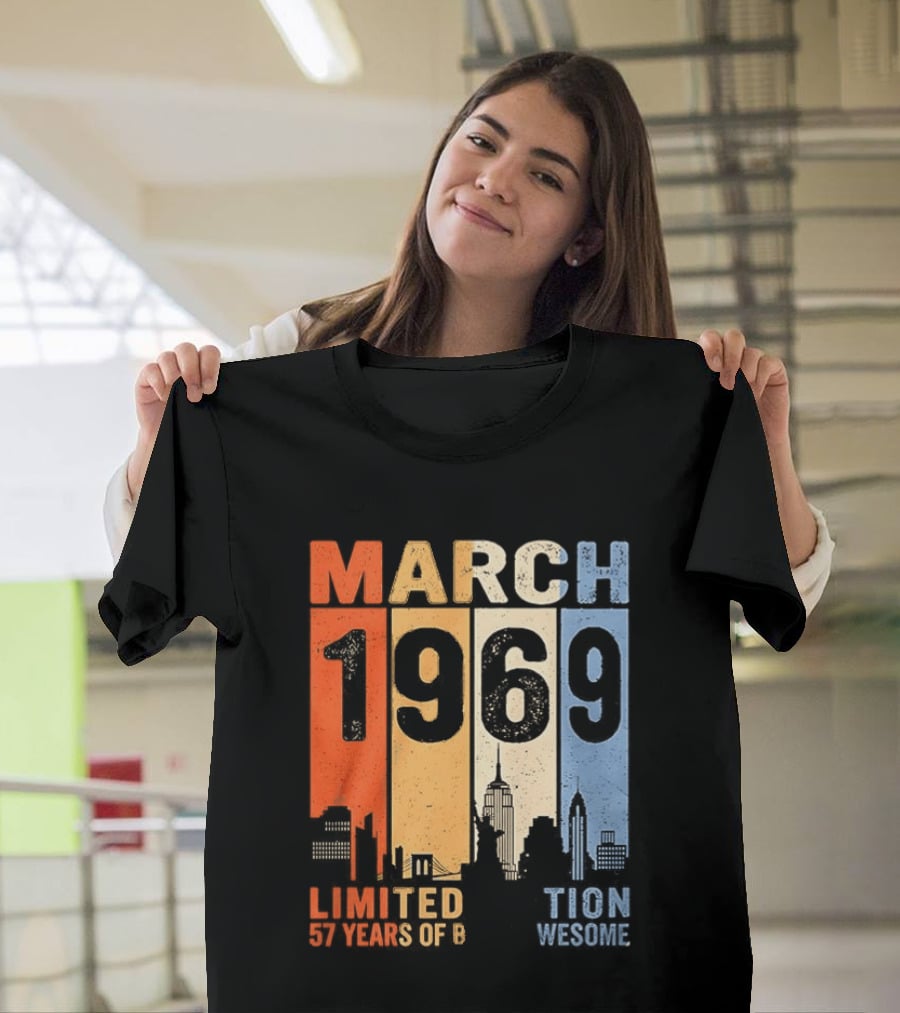 March 1969 Limited Edition 54 Years Of Being Awesome City T-Shirt