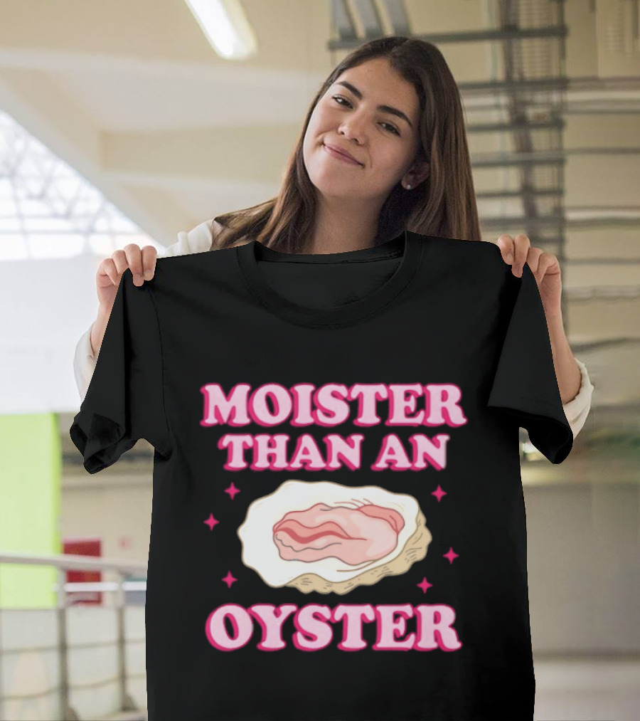 Moister Than An Oyster Pink Shell Diamond T-Shirt
