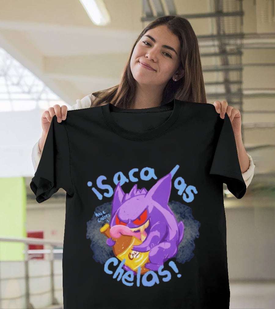 Gengar Pokémon Isaca Las Chelas Beer Mac Calors T-Shirt