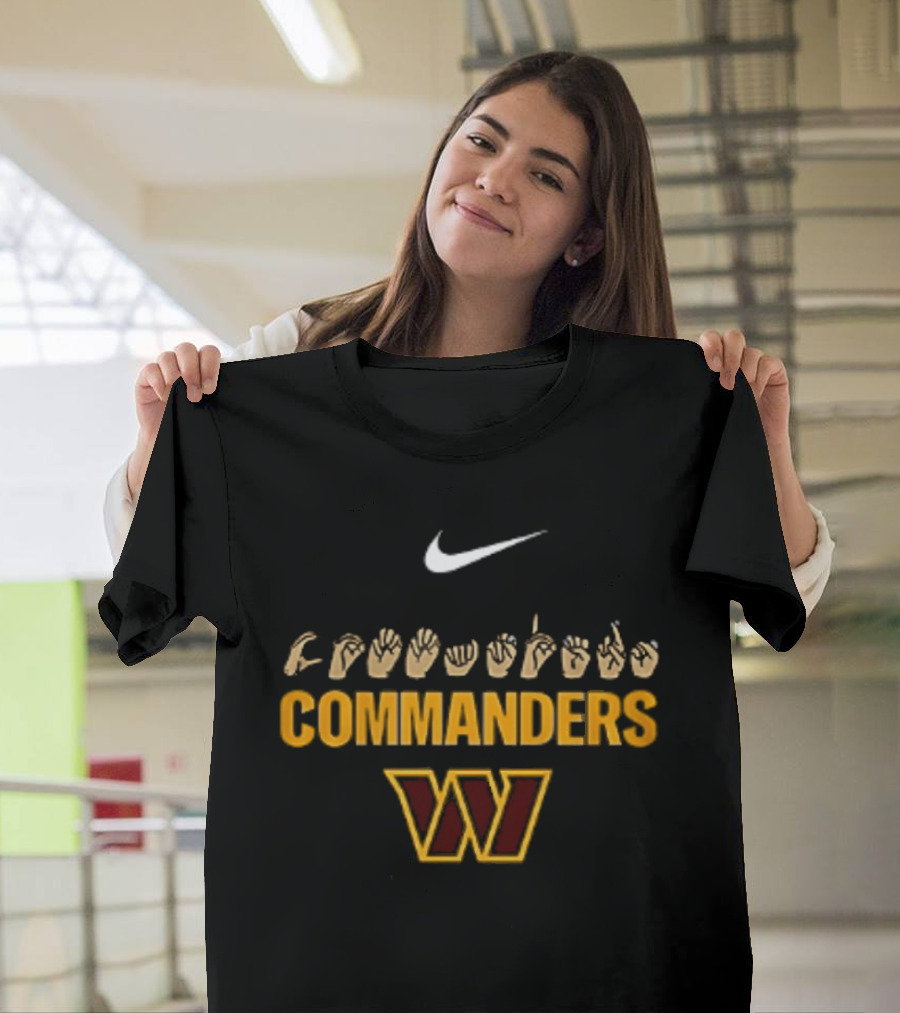 Nike Commanders Hand Sign Language Deaf Awareness T-Shirt