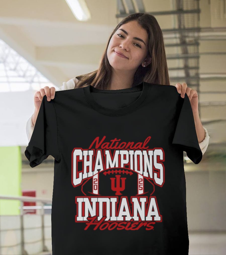 Indiana Hoosiers 2025 National Champions Football Victory CFP T-Shirt