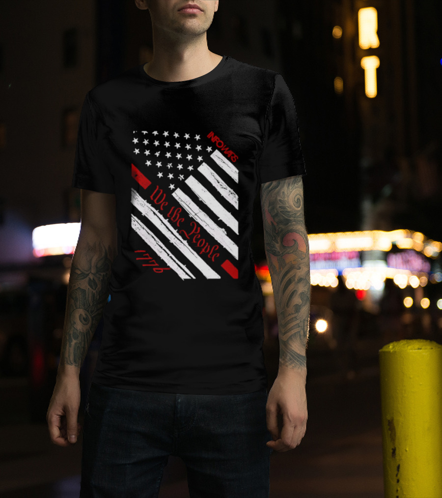 Infowars We The People USA Flag 1776 American Patriot T-Shirt