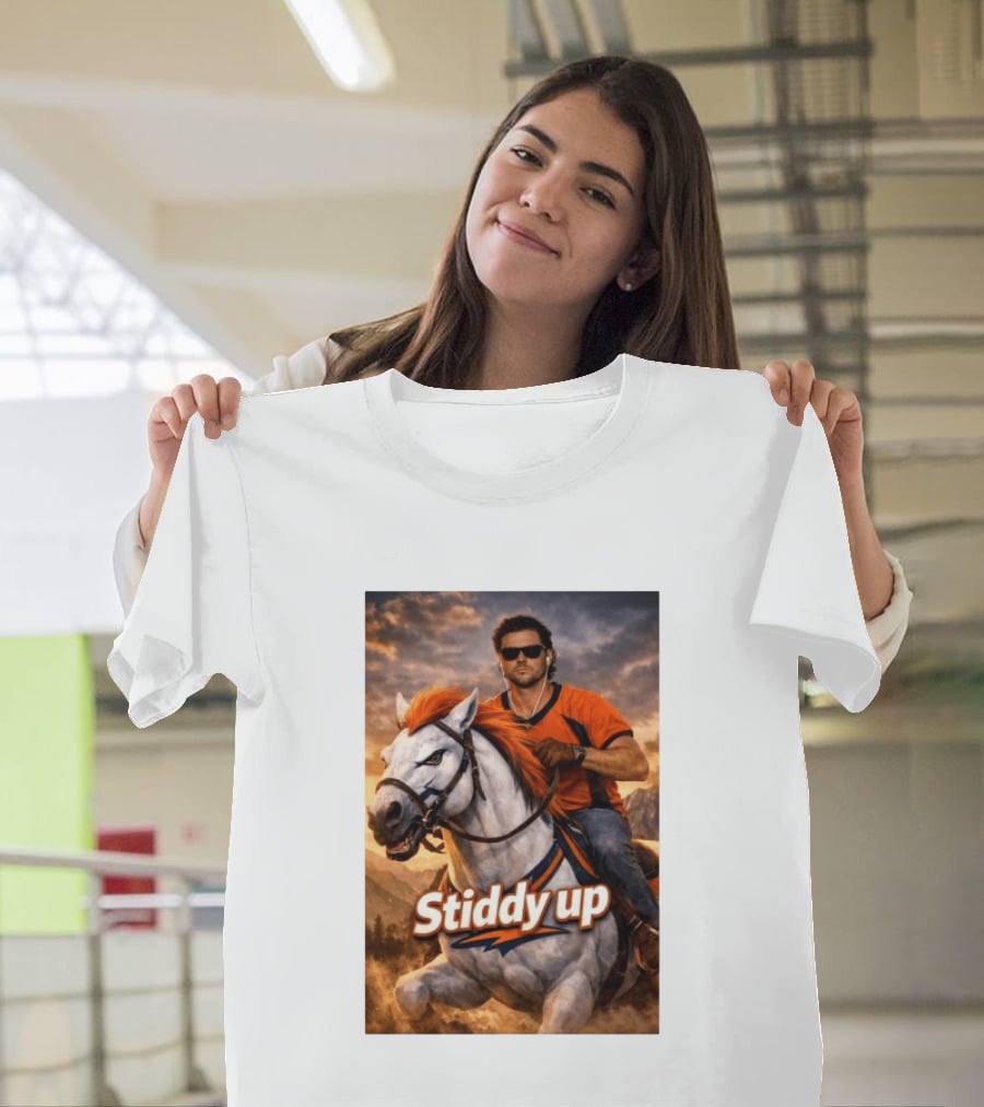 Jarrett Stidham Stiddy Up Horseback Adventure Denver Broncos Fans T-Shirt